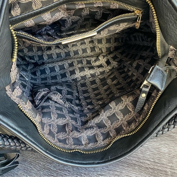 MIZTIQUE Black Vegan Leather Large Tote Handbag Pockets Lined - Picture 15 of 15